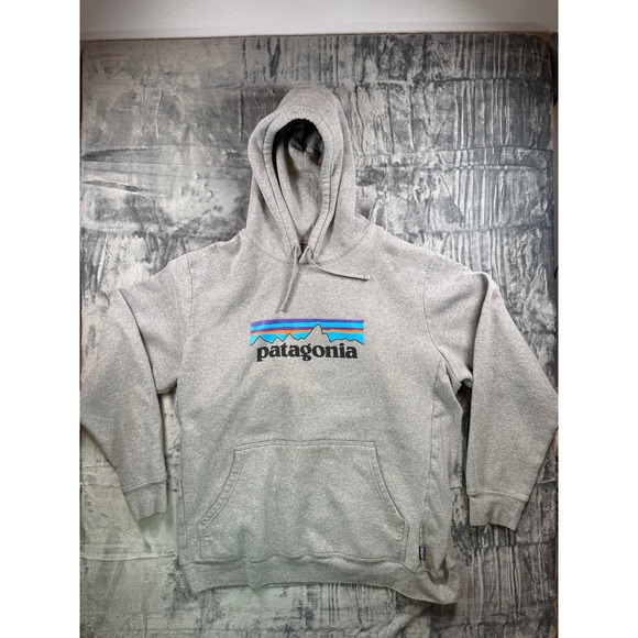 Patagonia Other - Patagonia Hoodie Mens XXL Grey Uprisal P-6 Logo Pullover Sweatshirt Outdoor